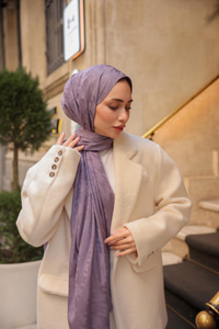 Kaz Ayağı Şal menekşe