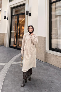 Keçe Kaşe Kaban Krem