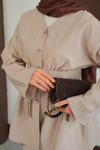 Kemer Detay İkili Takım Krem