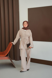 Kemer Detay İkili Takım Krem