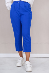 Uygun Fiyatlı KEMER DETAY KUMAS PANTOLON  SAX MAVI | Loccomoda.com 