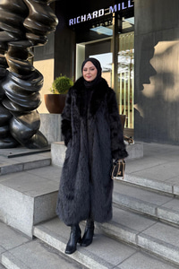 Kemer Detay Kürk Kaban Siyah