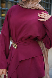 Kemer Detay Takım Bordo