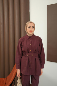 Kemer Detay Takım Bordo