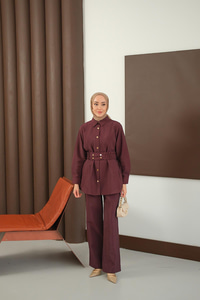 Kemer Detay Takım Bordo