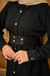 Kemer Detay Takım Siyah