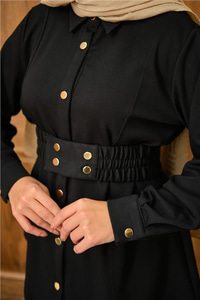 Kemer Detay Takım Siyah