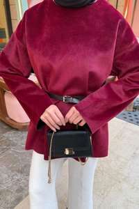 Kemer Detay Tunik Bordo