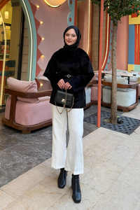 Kemer Detay Tunik Siyah