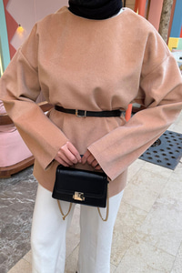 Kemer Detay Tunik Vizon