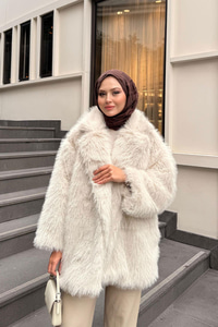 Kemer Detaylı Kürk Kaban Taş