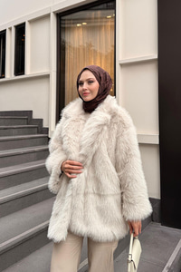 Kemer Detaylı Kürk Kaban Taş