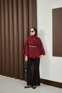 Kemer Detaylı Panço Bordo