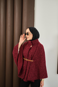 Kemer Detaylı Panço Bordo