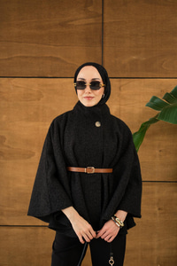 Kemer Detaylı Panço Siyah