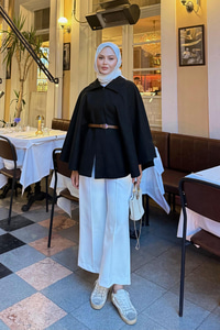 Kemer Detaylı Panço Siyah