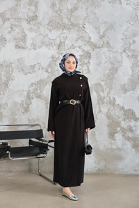 Kemerli Elbise Siyah