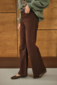 Kemerli Kot Pantolon Kahverengi