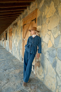 Kemerli Kot Takım Koyu Mavi