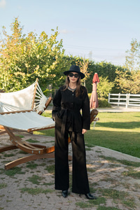 Kemerli Kot Takım Siyah