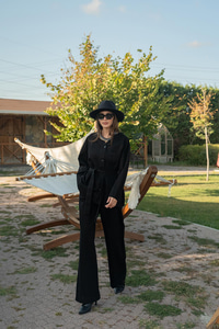 Kemerli Kot Takım Siyah