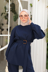 Kemerli Tokalı Takım Lacivert