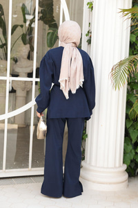 Kemerli Tokalı Takım Lacivert