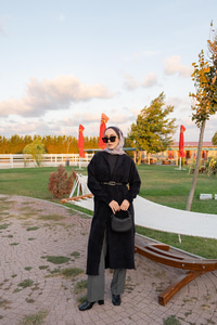 Kemerli Triko Ceket Siyah