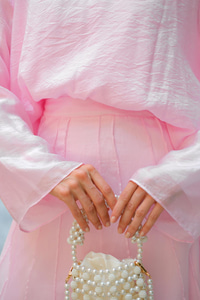 Kendinden Desenli İkili Takım Pembe