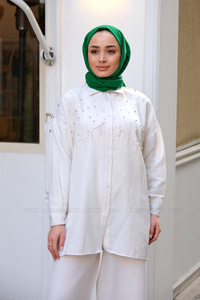 KETEN INCI ISLEMELI GOMLEK TAS