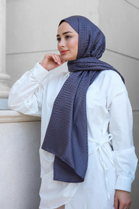 Kibrit Desen Jakar Şal Antrasit