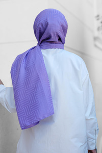 Kibrit Desen Jakar Şal Lila