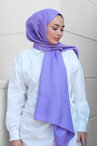 Kibrit Desen Jakar Şal Lila