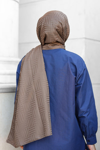 Kibrit Desen Jakar Şal Vizon