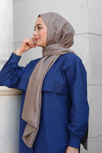 Kibrit Desen Jakar Şal Vizon