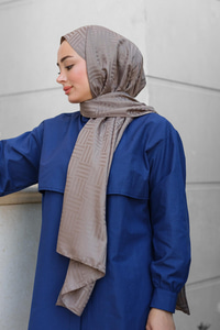 Kibrit Desen Jakar Şal Vizon