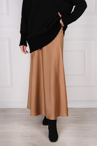 Kiloş Saten Etek Vizon