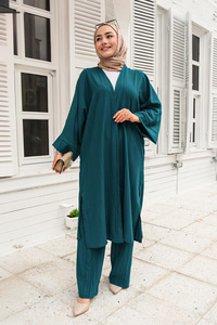 Kimonlu Takım Petrol Mavi