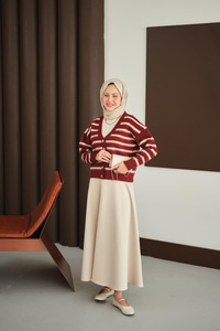 Kısa Triko Hırka Bordo