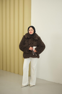 Kıvırcık Astarlı Kürk Kahverengi