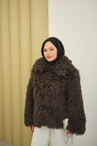 Kıvırcık Astarlı Kürk Kahverengi