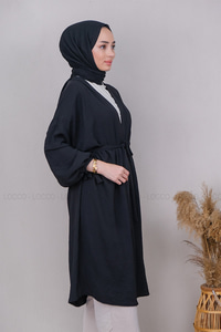 Uygun Fiyatlı KOL BAGCIKLI KIMONO SIYAH | Loccomoda.com 