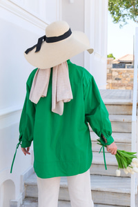 Kol Bağlama Detaylı Gömlek Yeşil