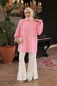 KOL BAGLAMALI GOMLEK Açık Pembe