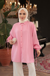 KOL BAGLAMALI GOMLEK Açık Pembe