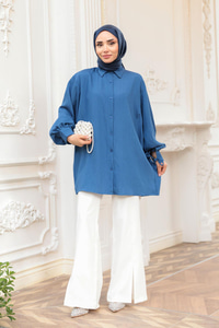 KOL BAGLAMALI GOMLEK Lacivert