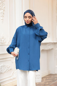 KOL BAGLAMALI GOMLEK Lacivert