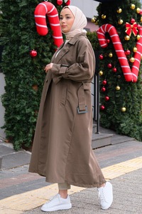 Kol Bağlamalı Trenç  Soğuk Kahve