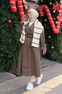 Kol Bağlamalı Trenç  Soğuk Kahve