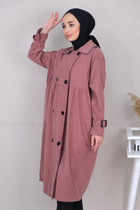 Uygun Fiyatlı KOL KEMER DETAYLI TRENC GUL KURUSU | Loccomoda.com 